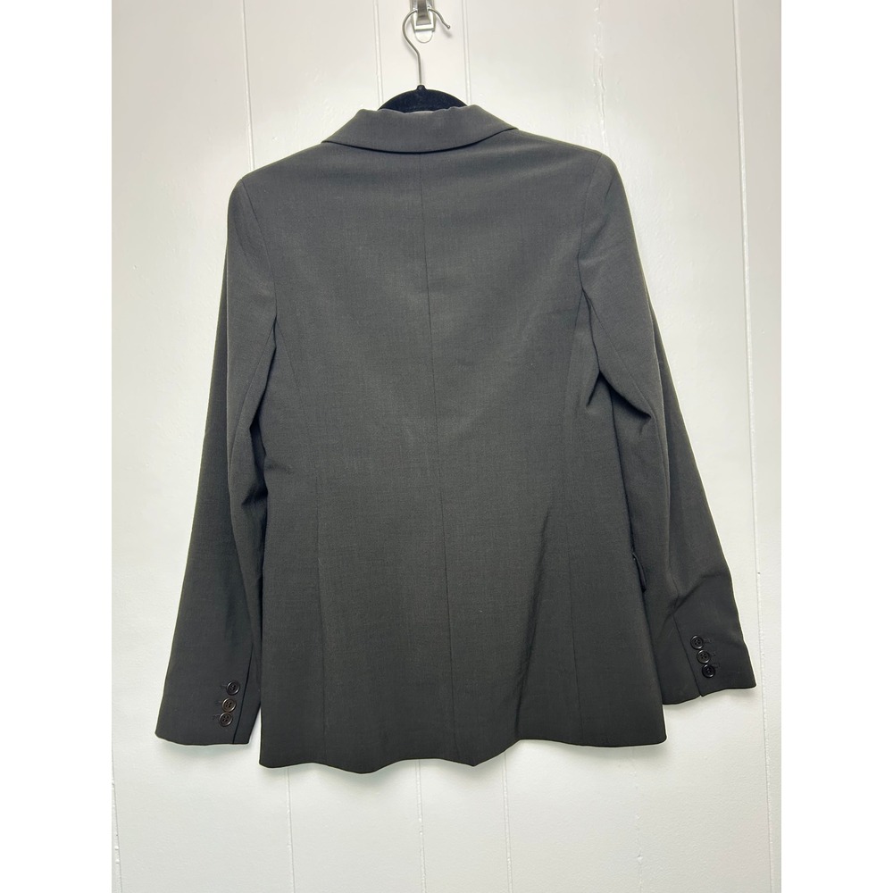 Theory Women's Blazer Sz S Wool Blend Jacket Career Business gray two button - Picture 2 of 10